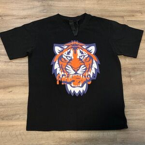 VLONE Black and Orange Tiger Kids Tee